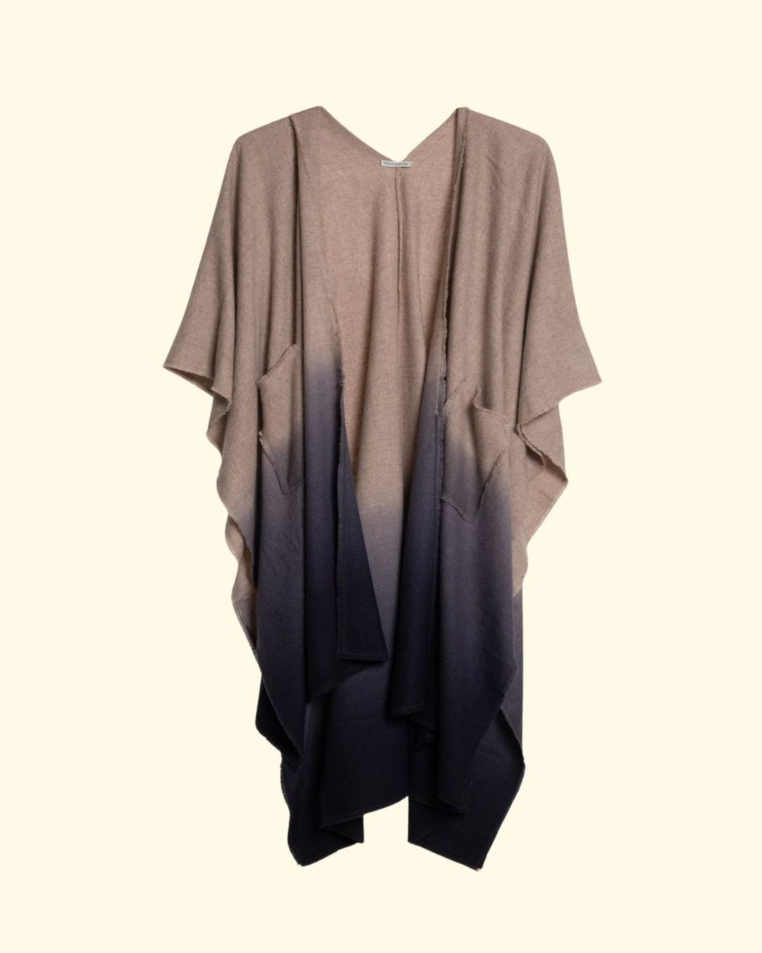 Flowing Cashmere Coat Degradee | Natural Yak & Ombree