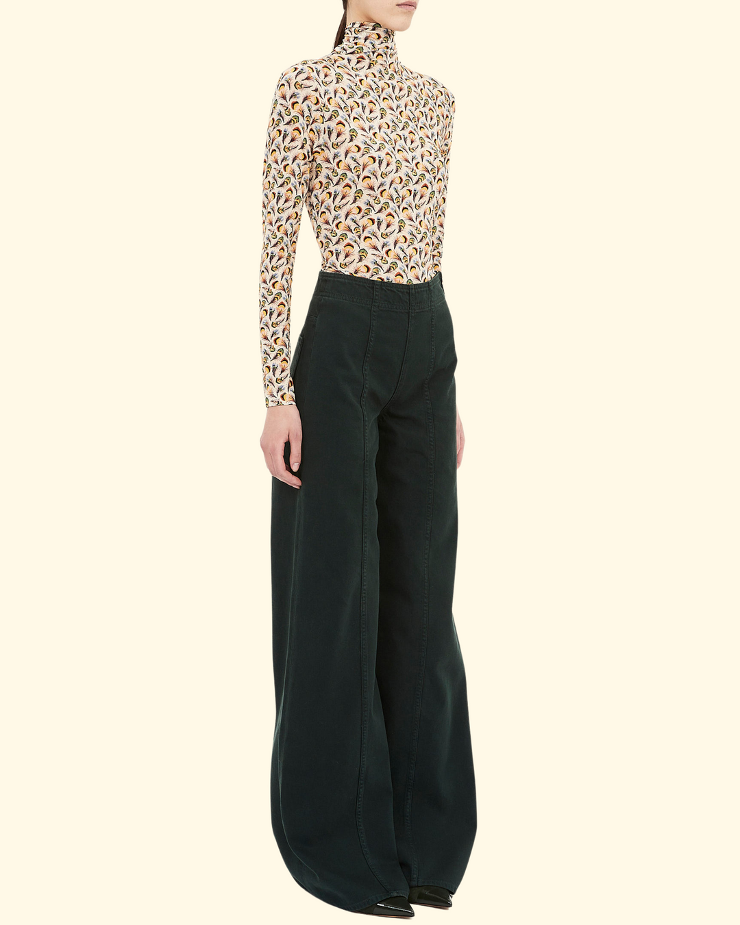 Aurelia Jersey Long Sleeve Turtleneck Top | Swan