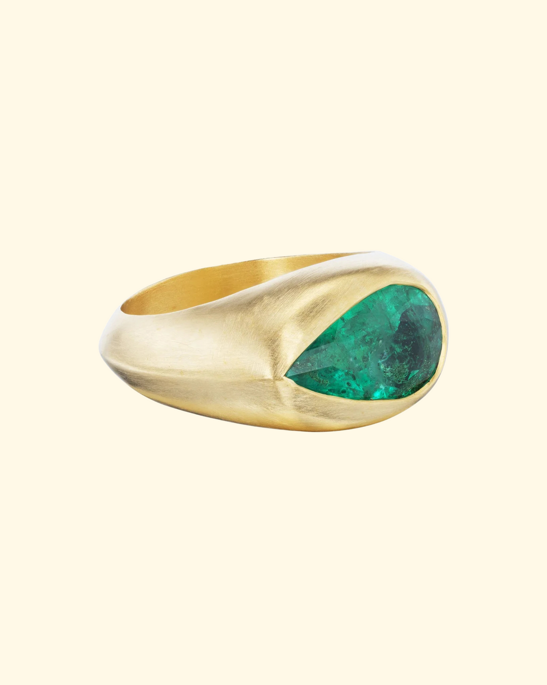 Iris Emerald Pear Signet Ring - ONLINE ONLY | PREORDER