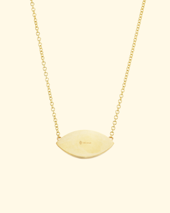 Blue Tourmaline Mega Eye Necklace | 18k Yellow Gold