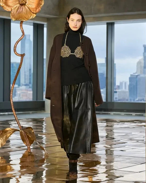 Fernanda Double Faced Wool Oversized Coat | Sable