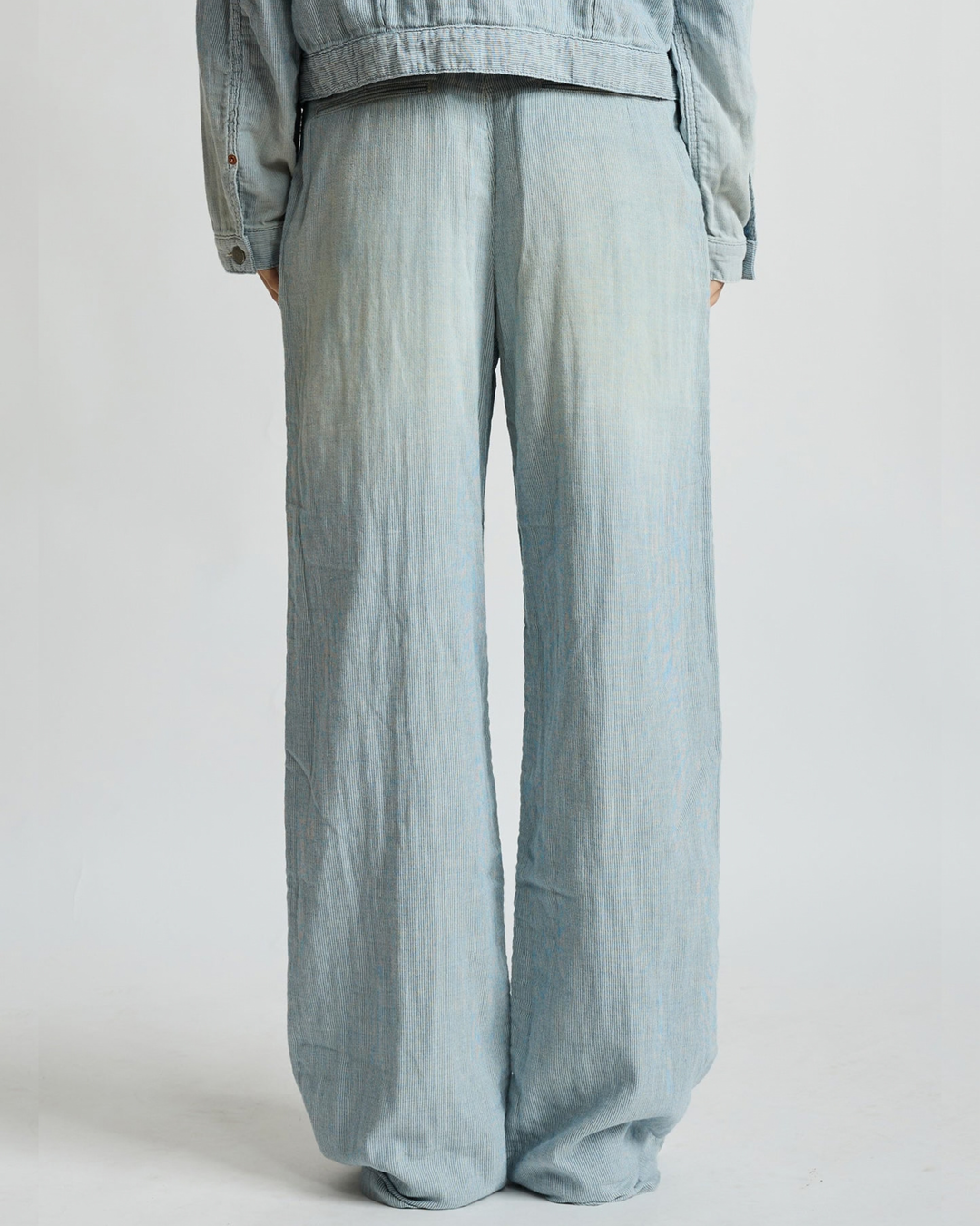 Teri Wide Leg Chino | Double Cloth Indigo