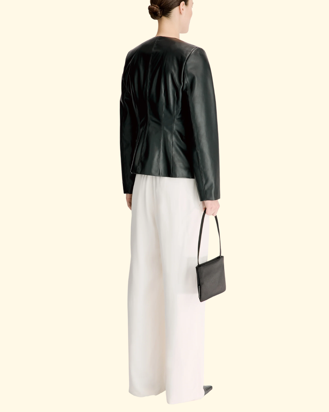 Adea Collarless Jacket | Black