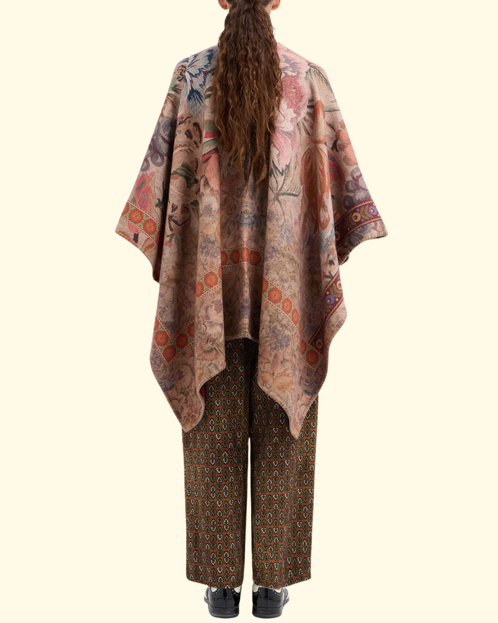 Pancake Poncho Cape Wool | Multi Color