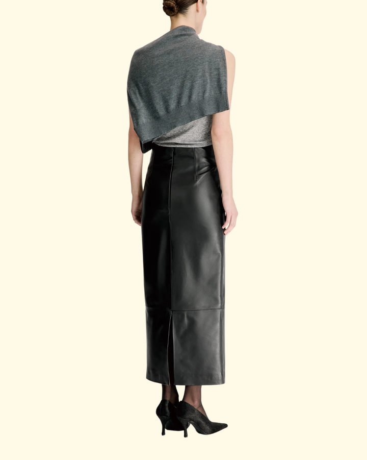 Inga High Waisted Maxi Skirt | Black