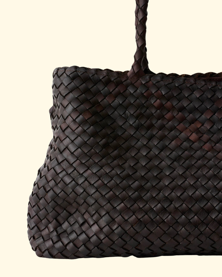 Vintage Mesh Tote | Dark Brown