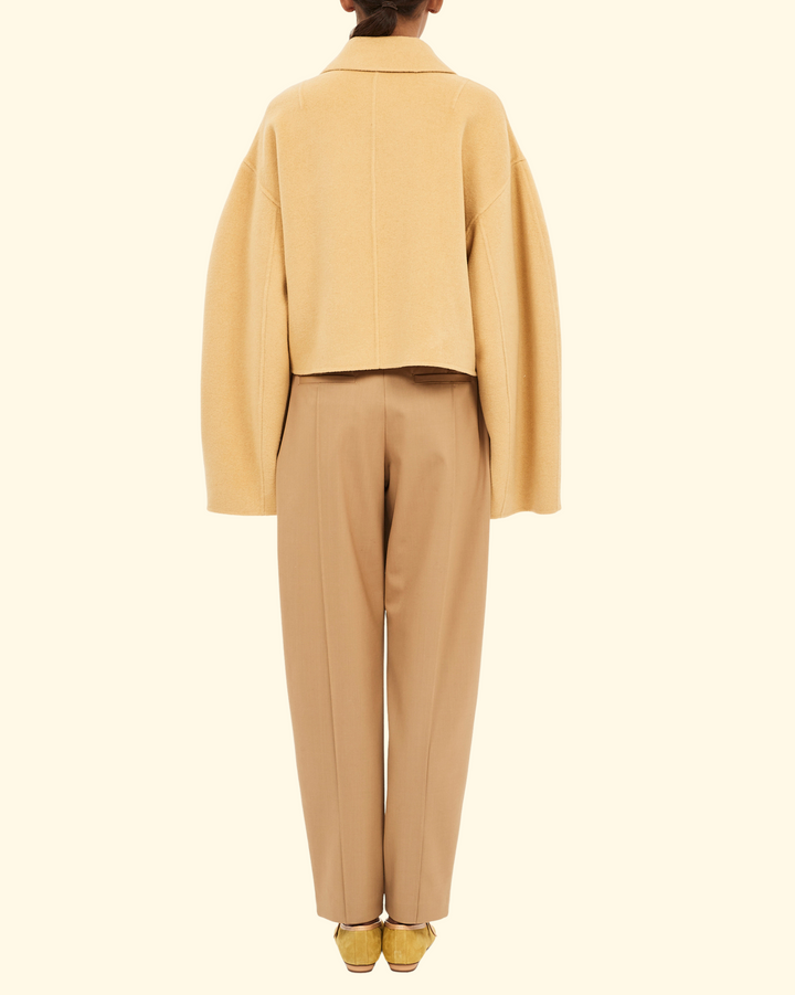 Marta Double Faced Wool Cropped Coat | Lotus
