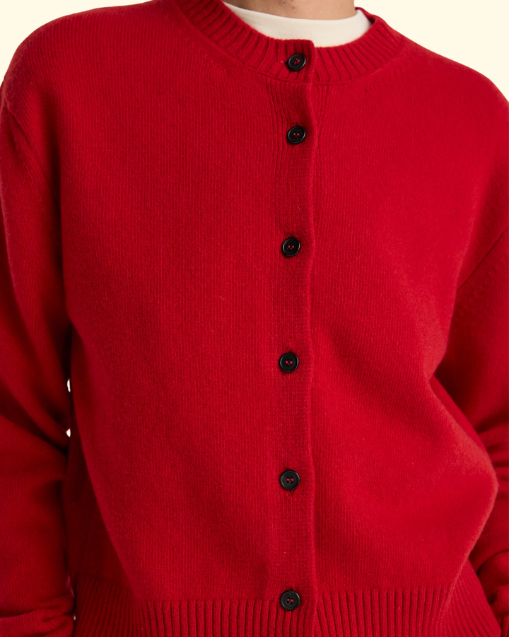 Classic Cardigan | Red