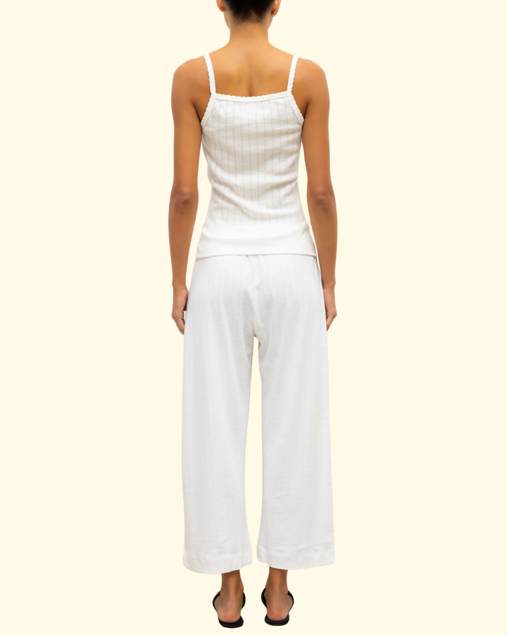 Pointelle Classic Tank Top | White