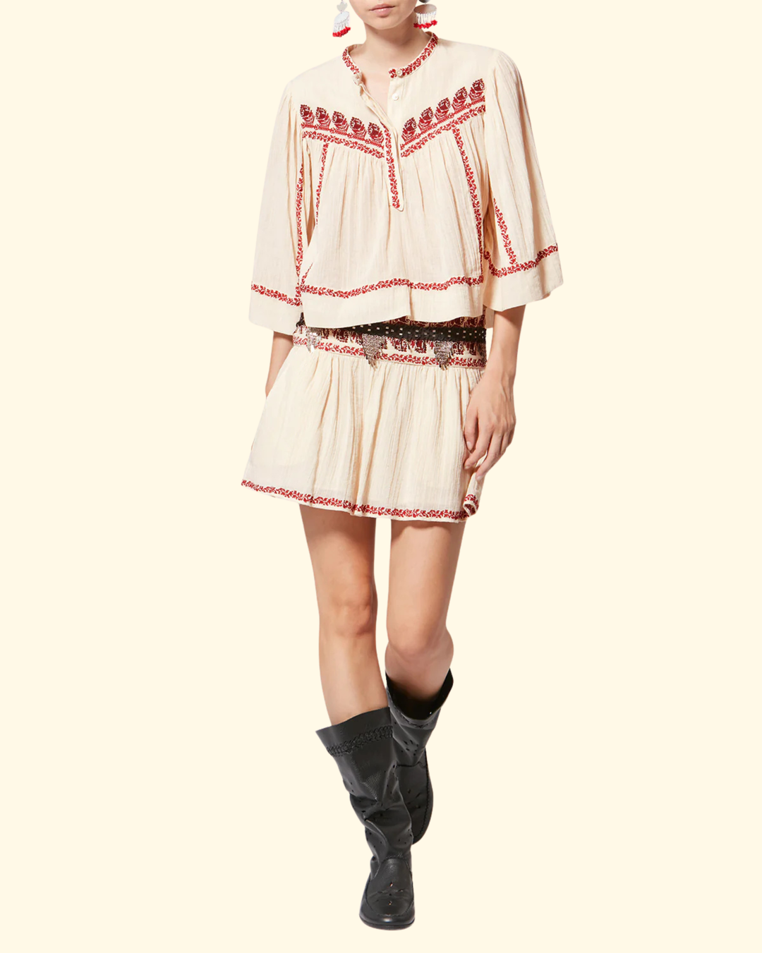 Picadilia | Beige/Red