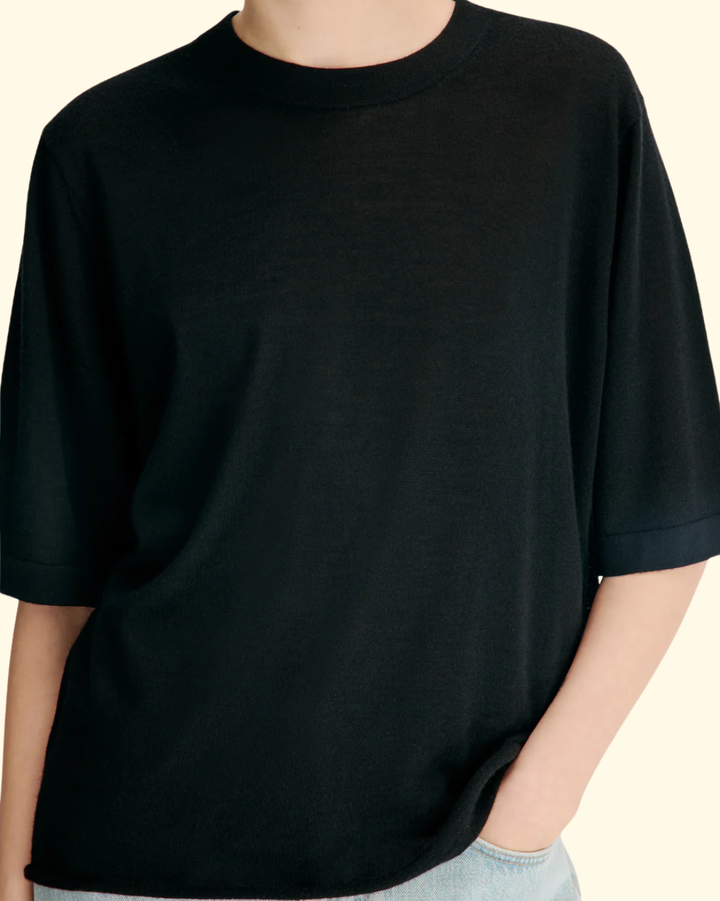 Nala LDS Short Sleeve Top | Black