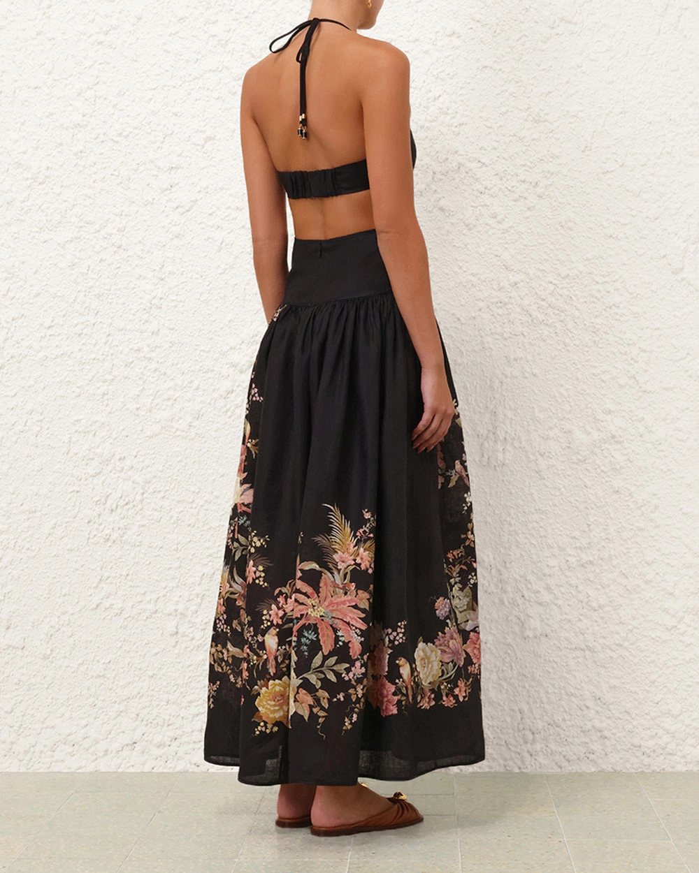 Tallow Halter Dress | Black Multi Floral