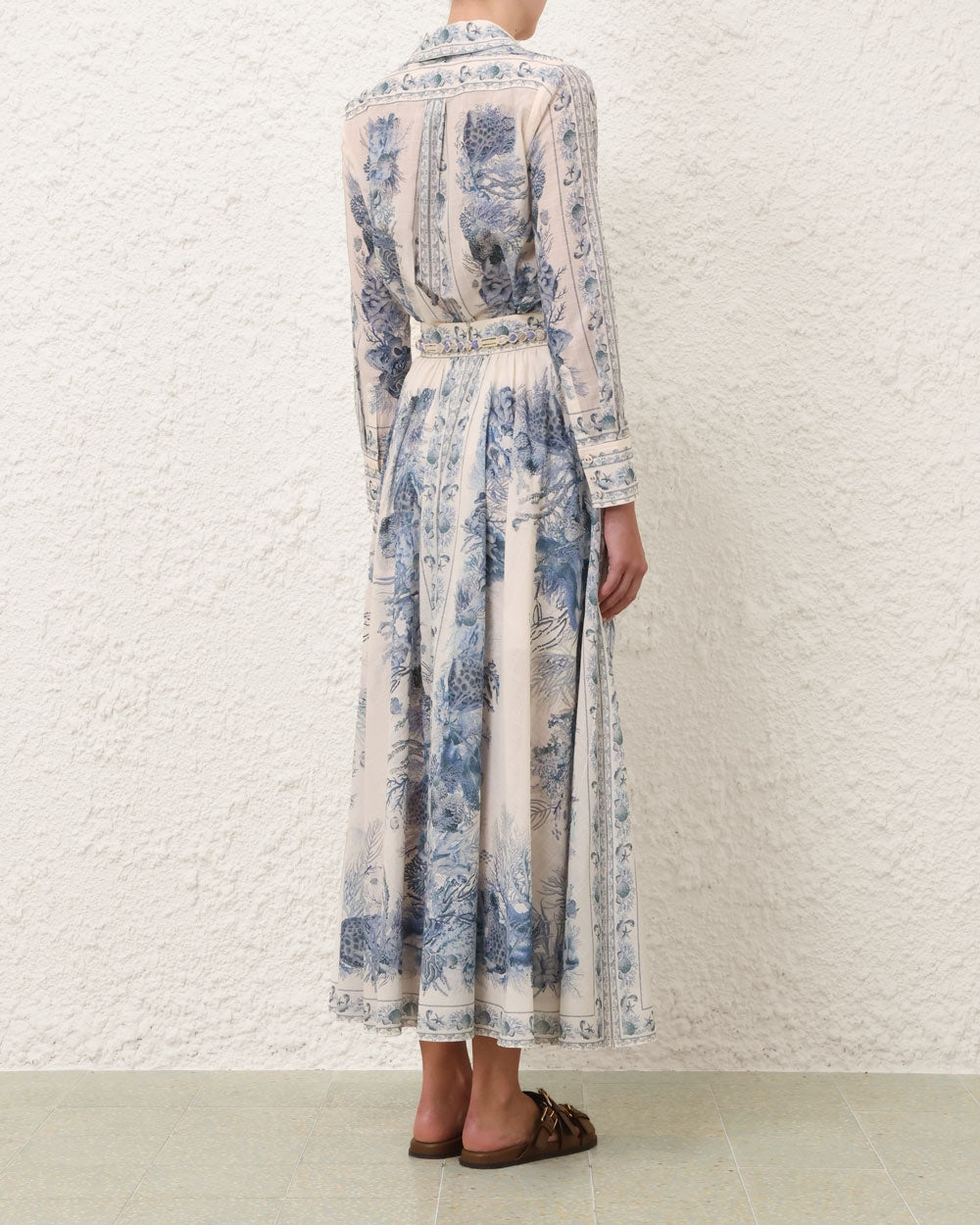Wanderlust A-Line Maxi Skirt | Blue Toile