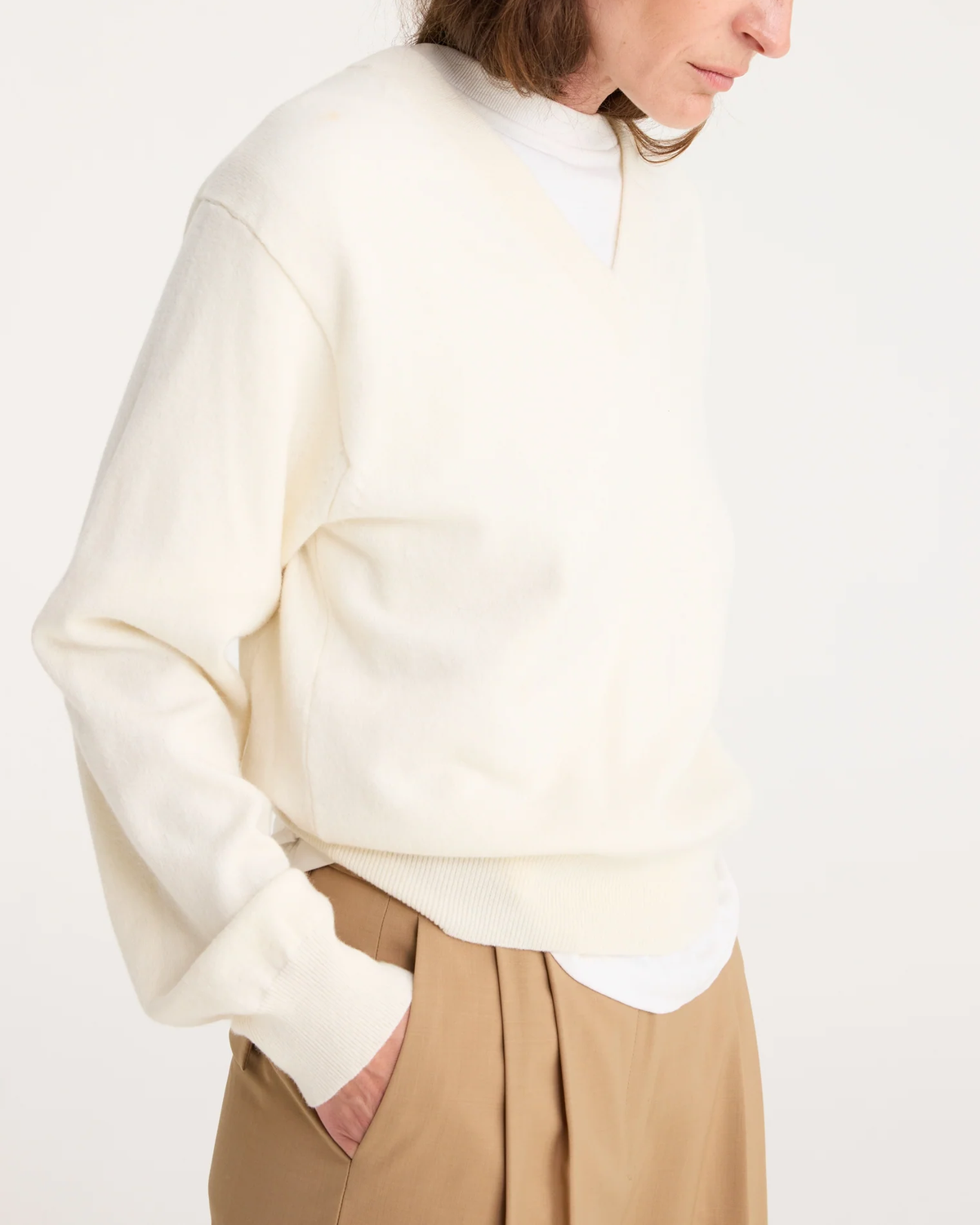 V-neck Pullover | Off-White