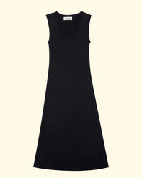Scoop Neck Knitted Dress | Black