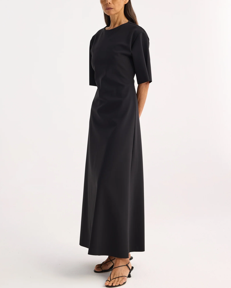 Modern Scuba Dress | Black