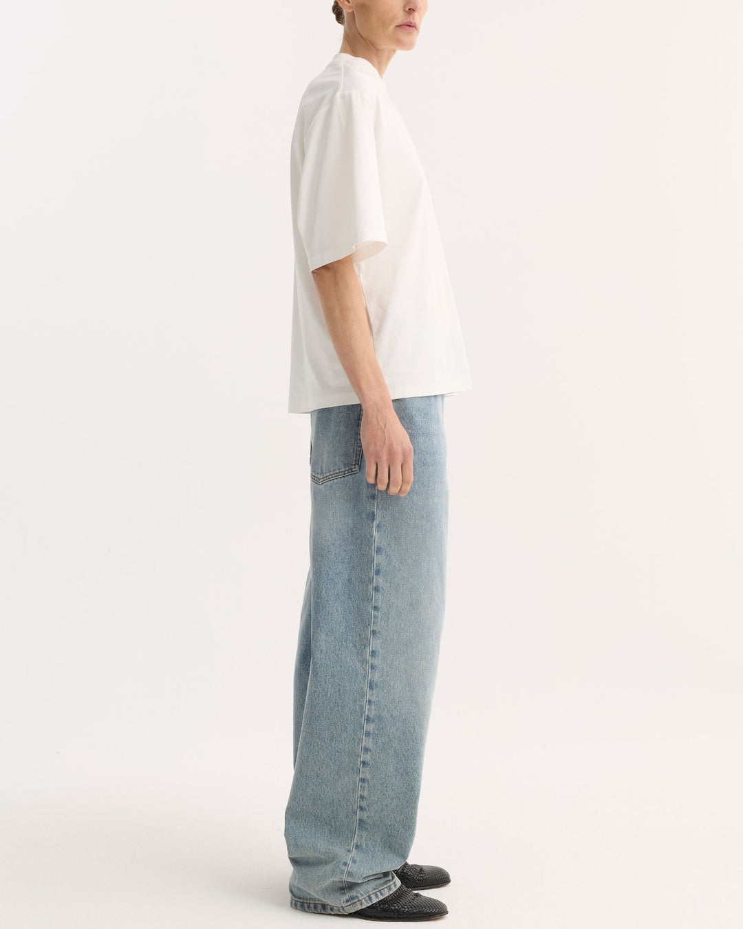 Oversized Cotton Silk T-Shirt | Off White