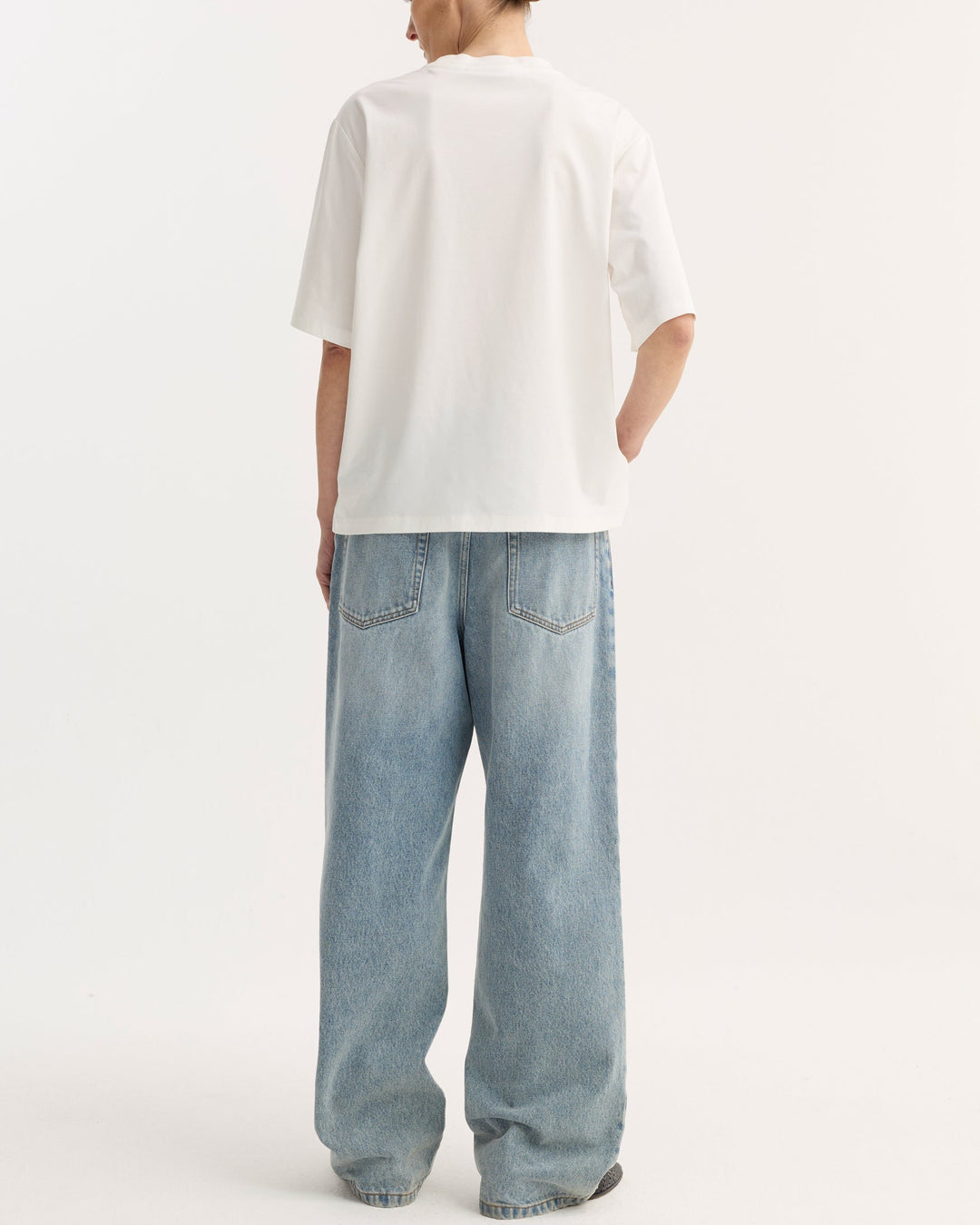 Oversized Cotton Silk T-Shirt | Off White