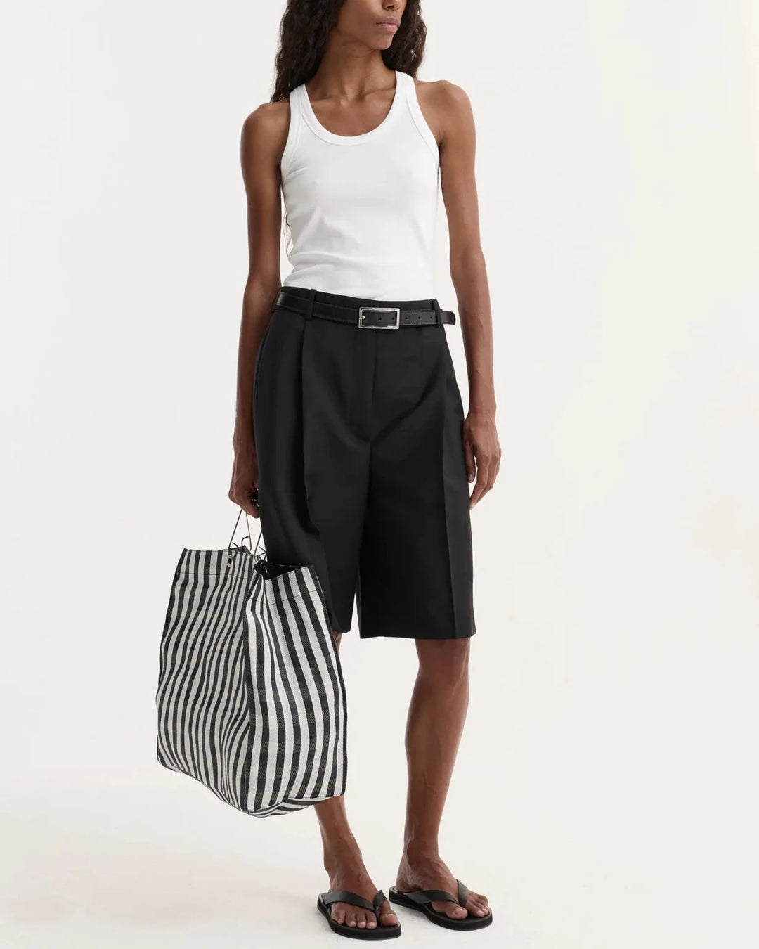 Scoop Neck Rib Top | Optic White