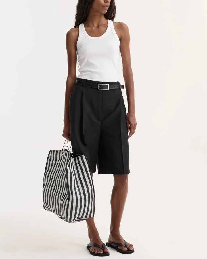 Scoop Neck Rib Top | Optic White