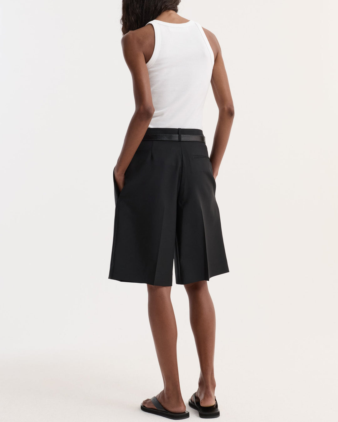 Scoop Neck Rib Top | Optic White