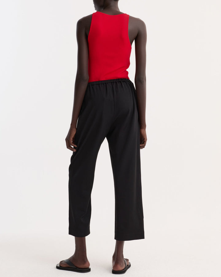 Cropped Wide Leg Trousers | Black