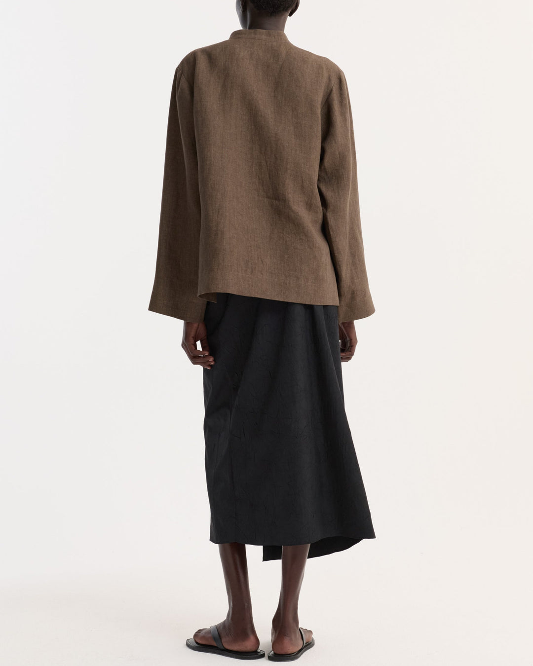 Sarong Textured Skirt | Black