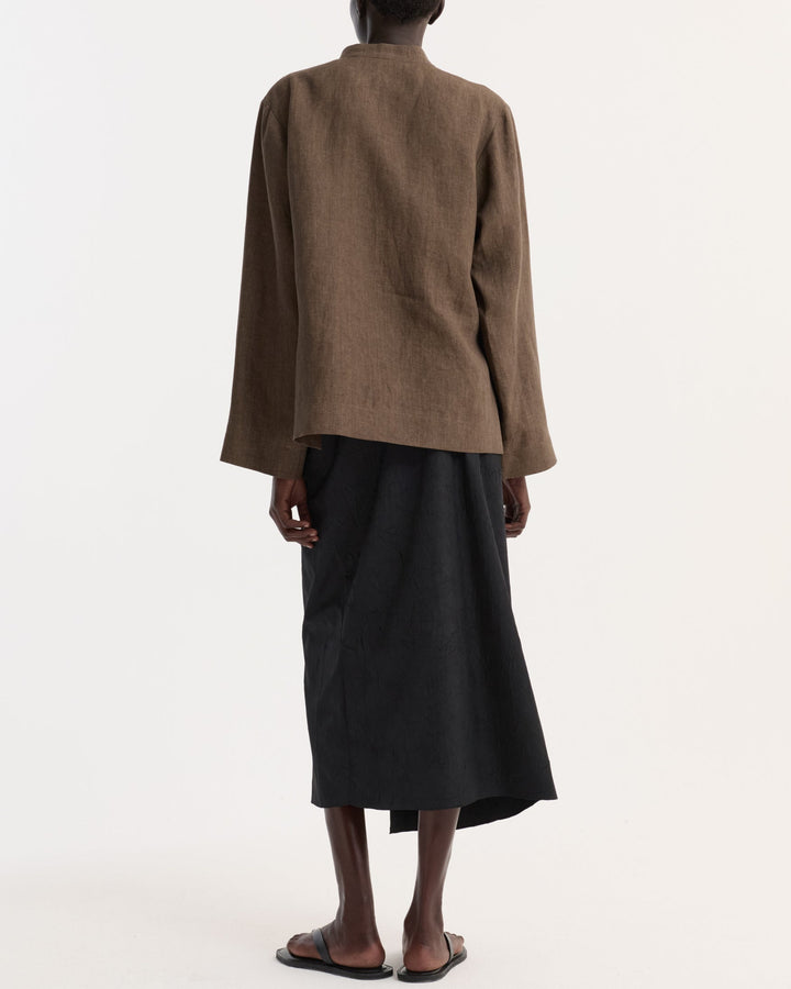 Sarong Textured Skirt | Black