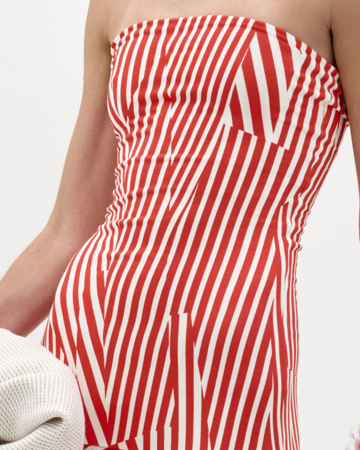 Muriel Dress | Red Stripe