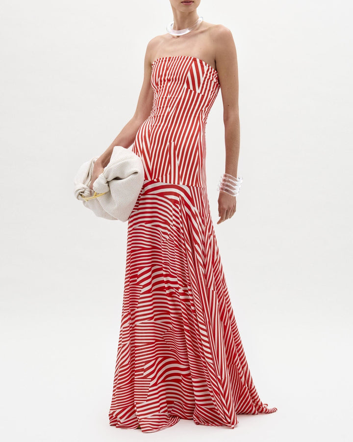 Muriel Dress | Red Stripe