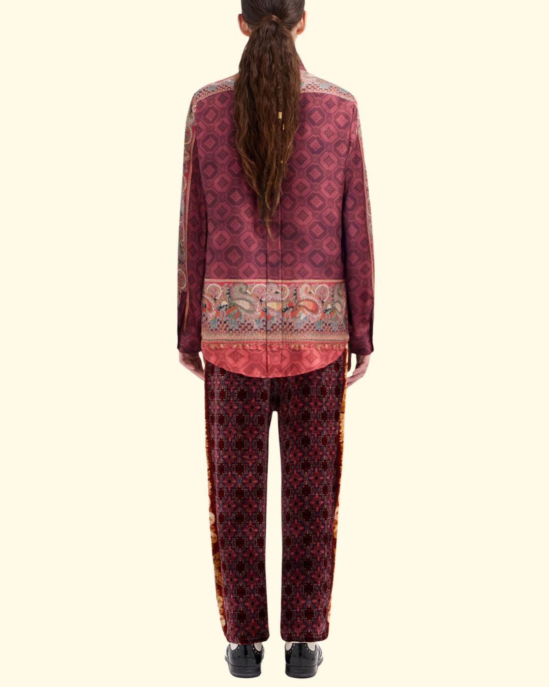 Aloe Long Sleeve Shirt  | Red Multi Color
