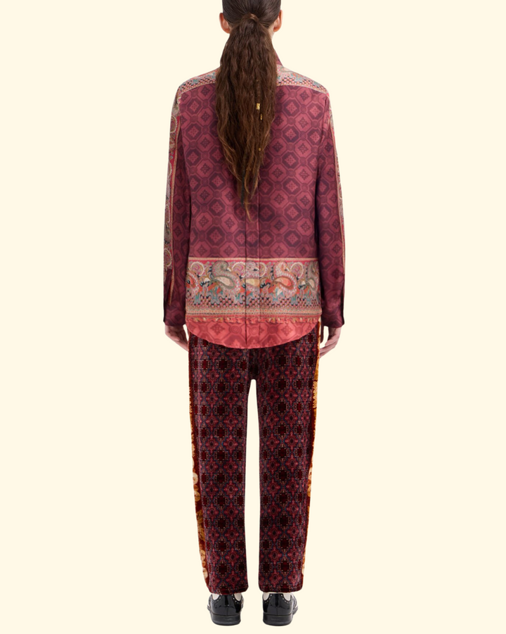 Aloe Long Sleeve Shirt  | Red Multi Color