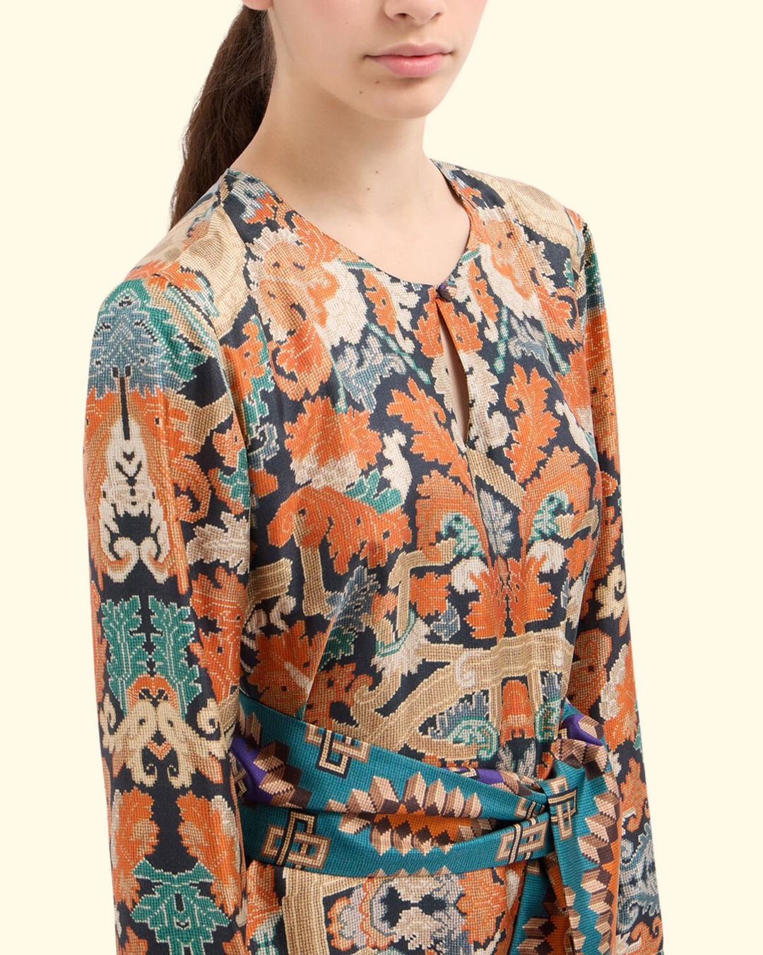 Aloe Silk Dress | Multi Color