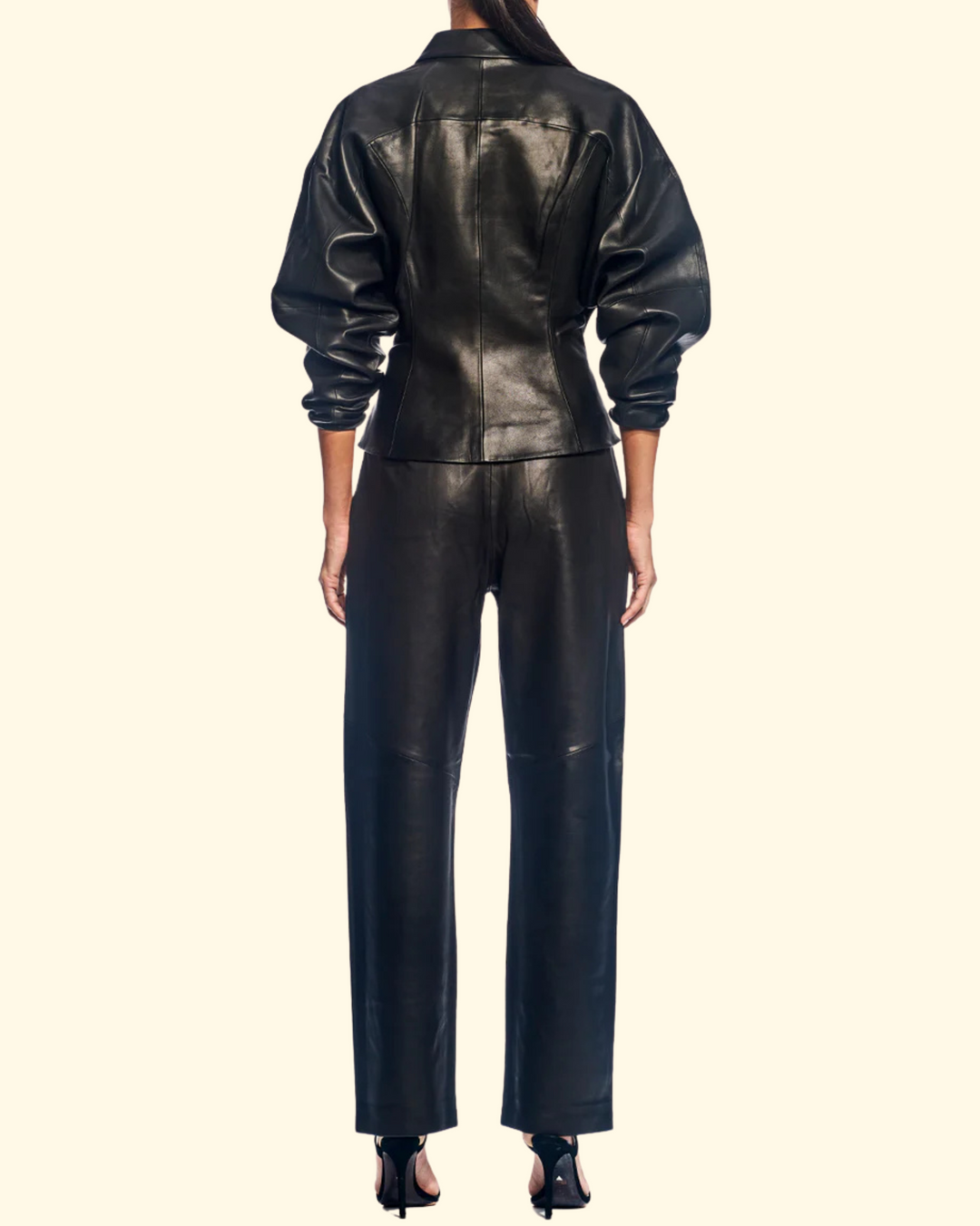 Fitted Leather Jacket | Black