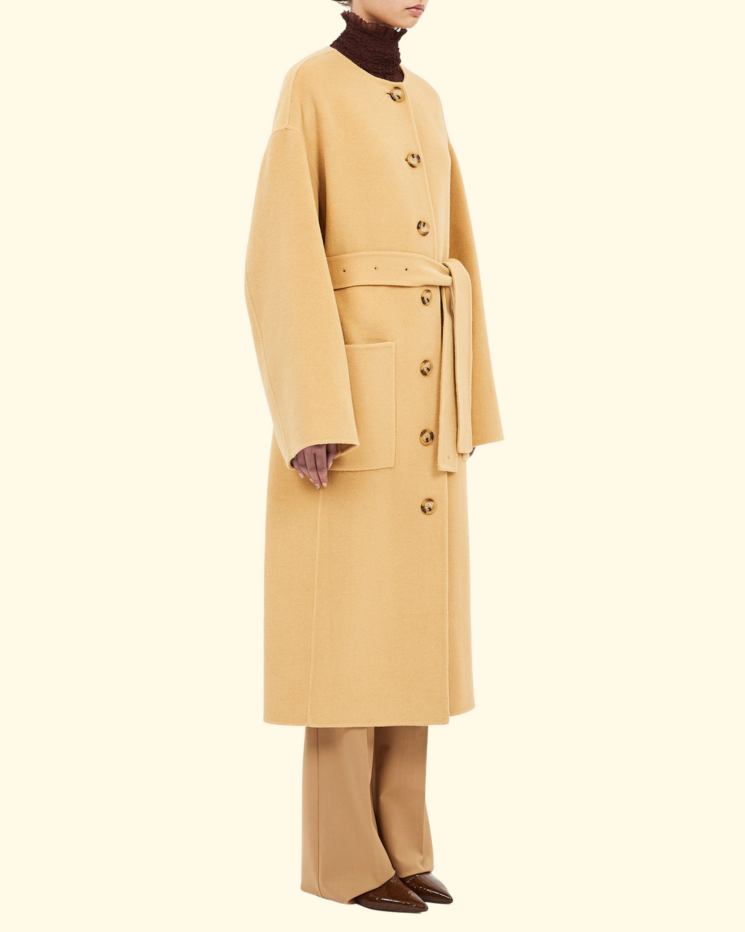 Fernanda Double Faced Wool Oversized Coat | Lotus