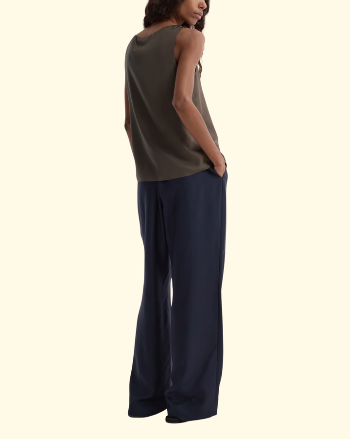Silk Relaxed Trousers | Night