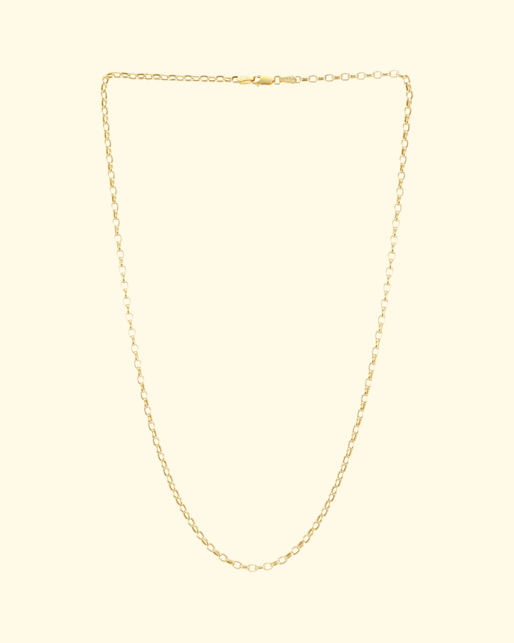 Blue Tourmaline Eye Pendant With Chain | 18k Yellow Gold