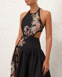 Tallow Halter Dress | Black Multi Floral