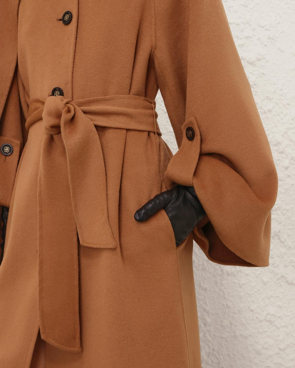 Valiant Wool Scarf Coat | Camel
