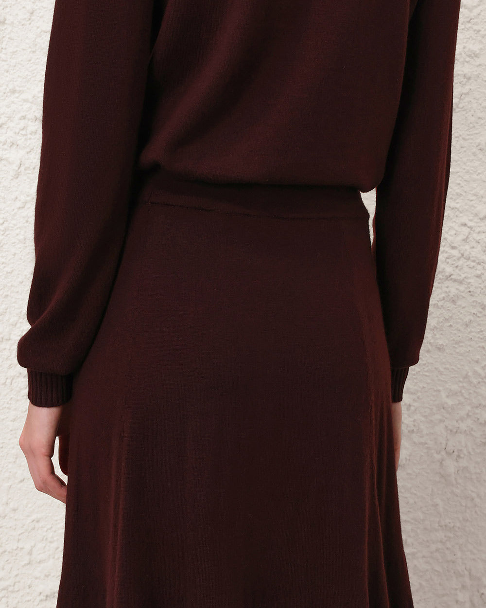 Valiant Merino Lace Skirt | Mahogany