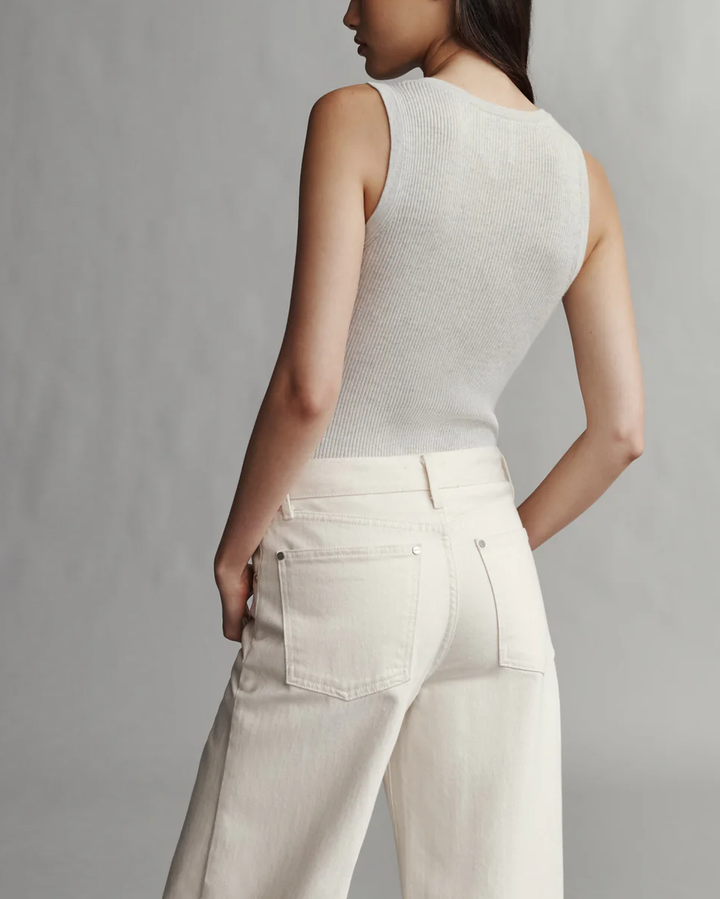 Knit Tank | White Heather Grey