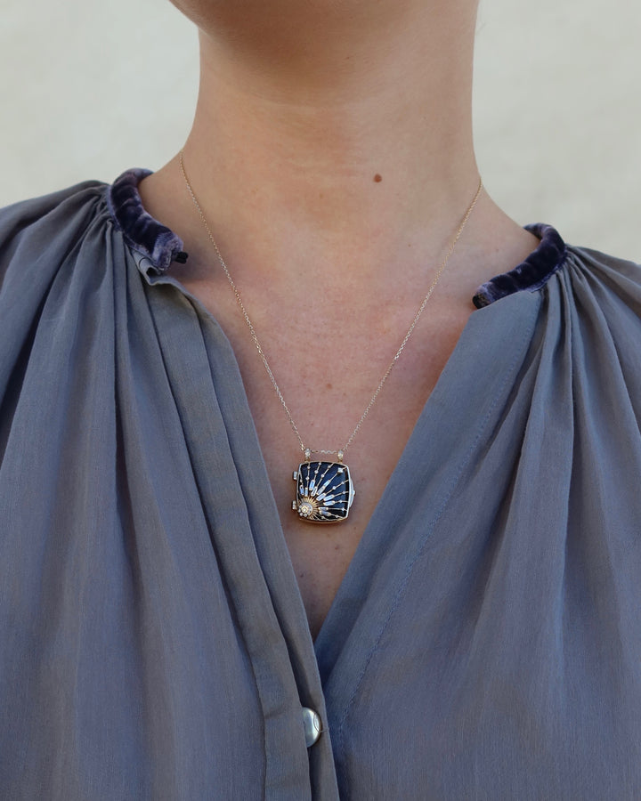 Labradorite Sun Beam Locket