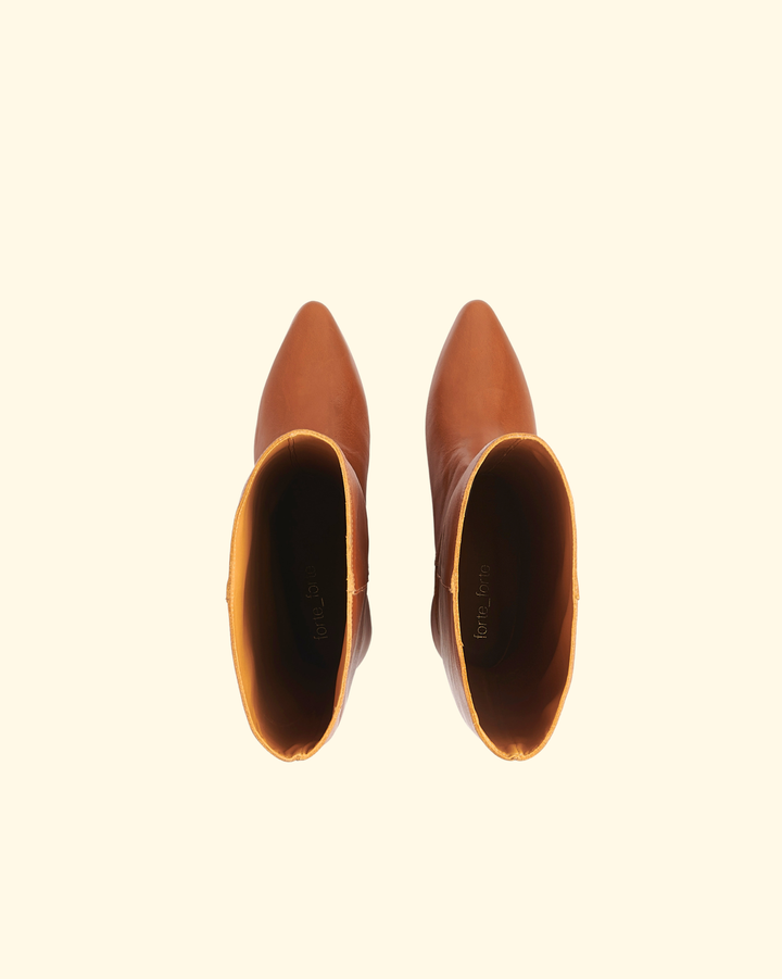 Leather High Boots | Cuoio