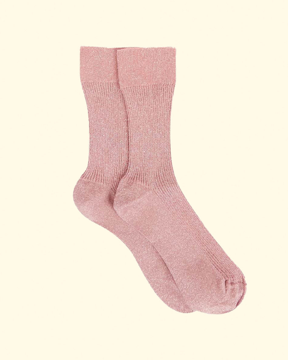 Ribbed Ankle Socks | Pink