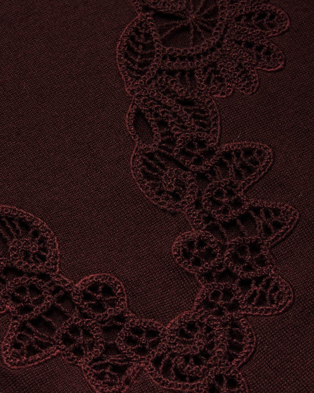 Valiant Merino Lace Turtleneck | Mahogany
