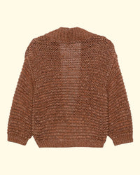 Boucle Chamois Tape Cardigan | Caramel