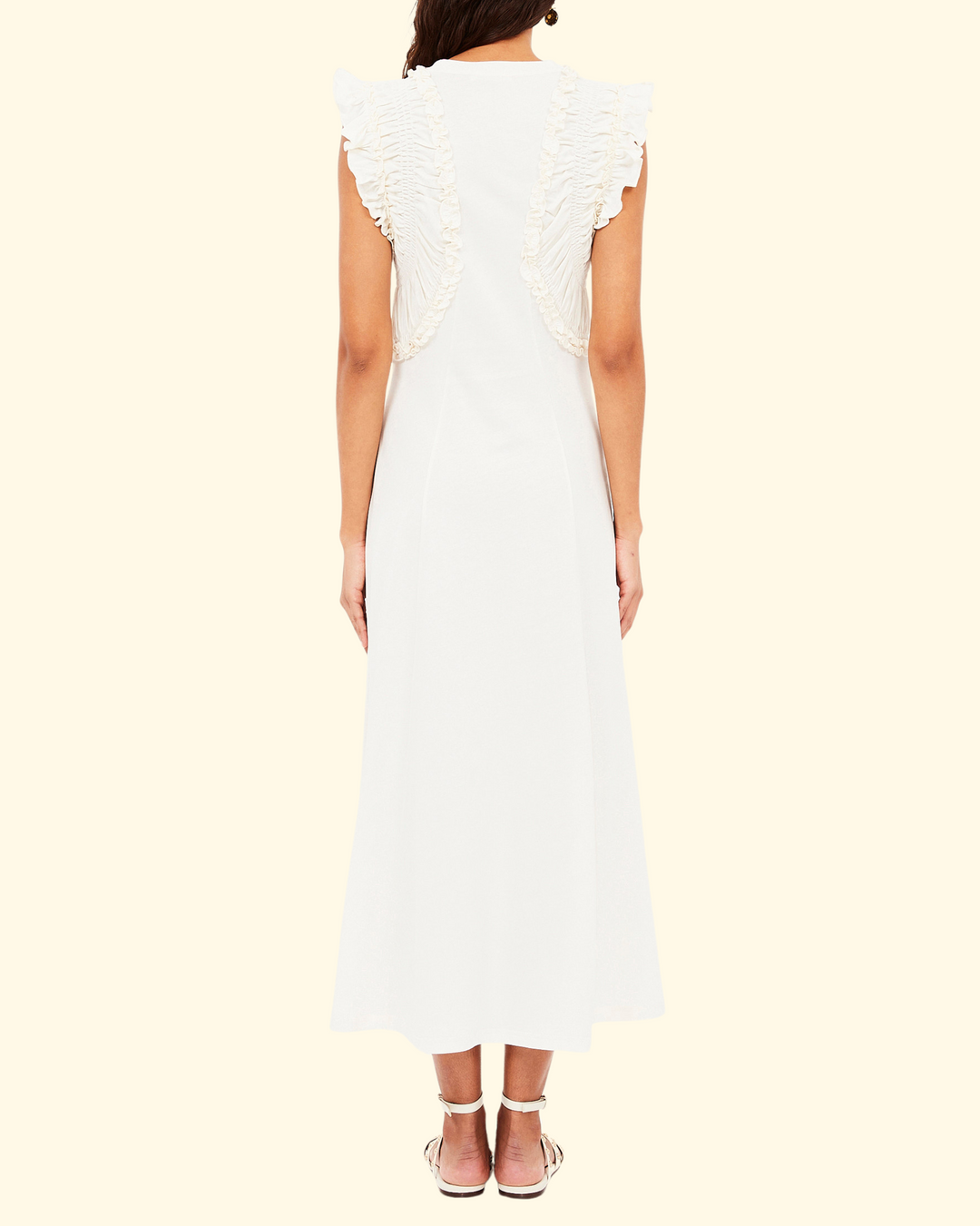 Shiva Sleeveless Ruffled Midi Dress | Pristine