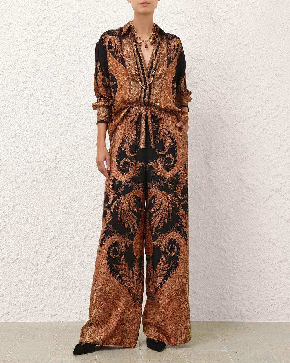 Hypnotic Relaxed Shirt | Black Paisley