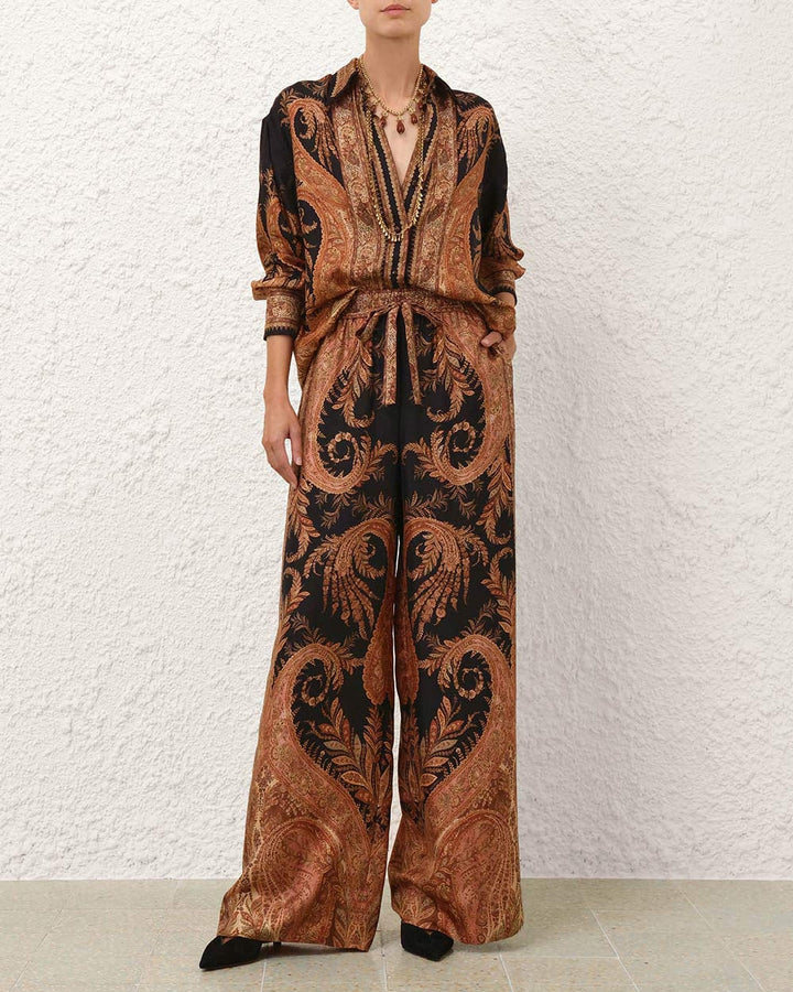 Hypnotic Relaxed Shirt | Black Paisley