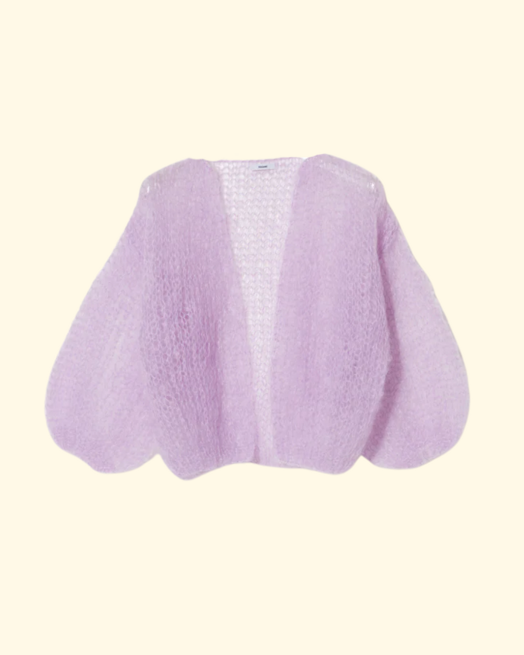 Mohair Bomber Cardigan, Light | Lilac